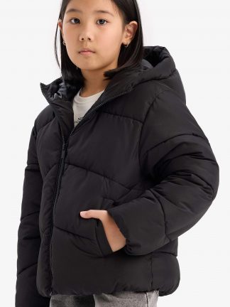 کاپشن دخترانه مشکی دفکتو