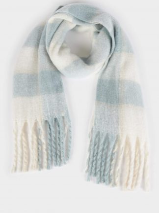 شال بافت زنانه نعنایی دفکتو