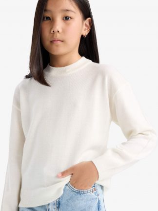 پلیور دخترانه بژ دفکتو