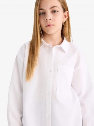 شومیز دخترانه سفید دفکتو