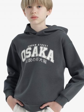 هودی پسرانه خاکستری تیره دفکتو