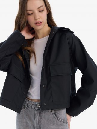 بارانی زنانه مشکی دفکتو