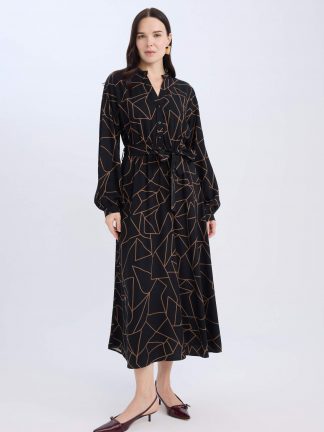 پیراهن زنانه مشکی دفکتو