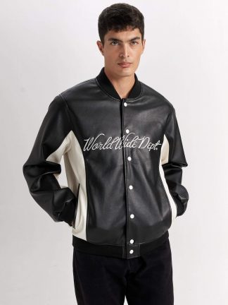 کت چرمی مردانه مشکی دفکتو