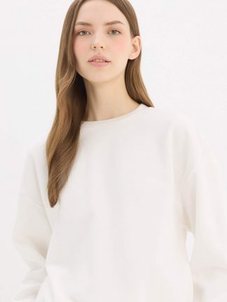 سویشرت زنانه سفید دفکتو