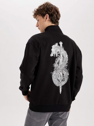 سویشرت مردانه مشکی دفکتو