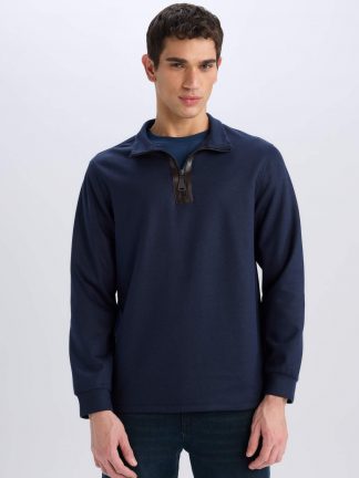 سویشرت مردانه سرمه ای دفکتو