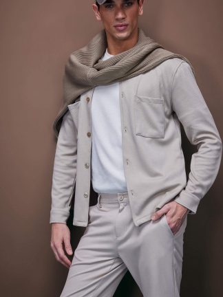 کت مردانه بژ دفکتو