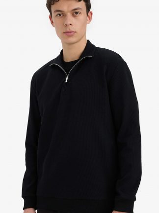 سویشرت مردانه مشکی دفکتو