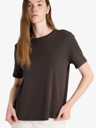 تیشرت زنانه قهوه ای دفکتو