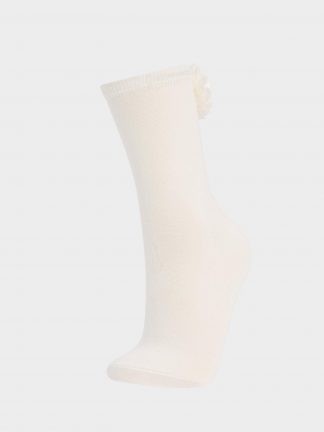 جوراب زنانه سفید دفکتو