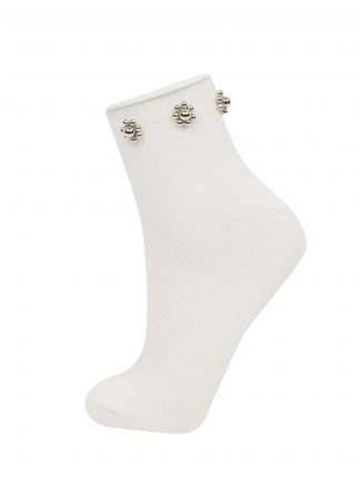 جوراب زنانه سفید دفکتو