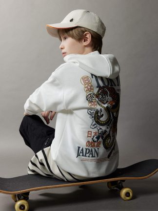 هودی پسرانه سفید دفکتو