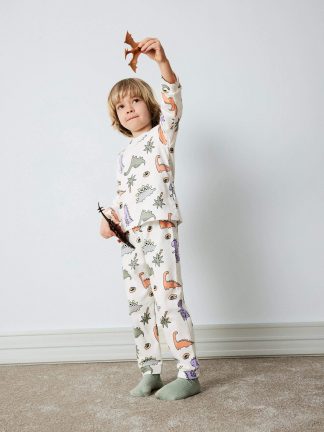 لباس راحتی نوزاد پسر سفید دفکتو