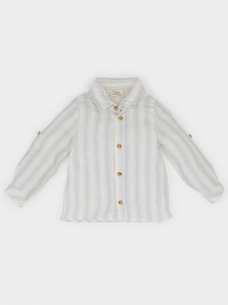 پیراهن نوزاد پسر آبی روشن دفکتو