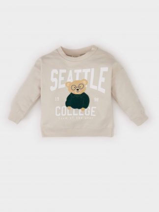 سویشرت نوزاد پسر بژ دفکتو