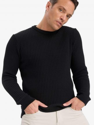 پلیور مردانه مشکی دفکتو