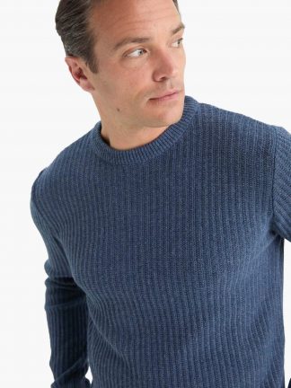 پلیور مردانه نیلی تیره دفکتو