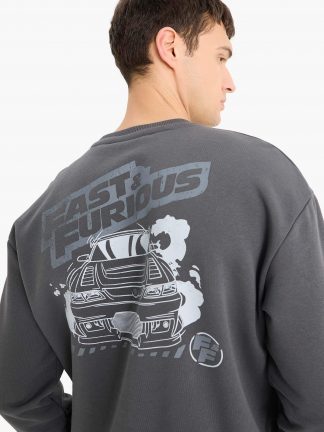 سویشرت مردانه خاکستری تیره دفکتو