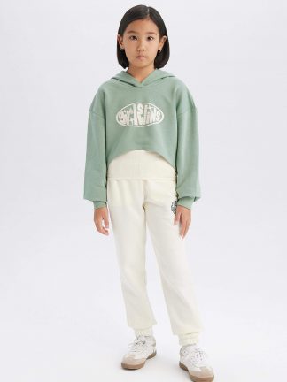 شلوار راحتی دخترانه بژ دفکتو