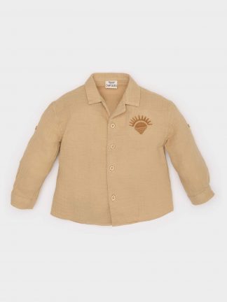 پیراهن نوزاد پسر زرد دفکتو