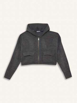 هودی زنانه خاکستری دفکتو