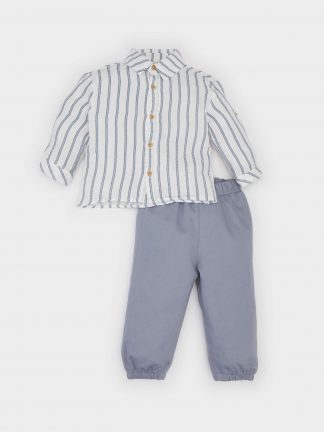 ست لباس نوزادی پسرانه بژ دفکتو