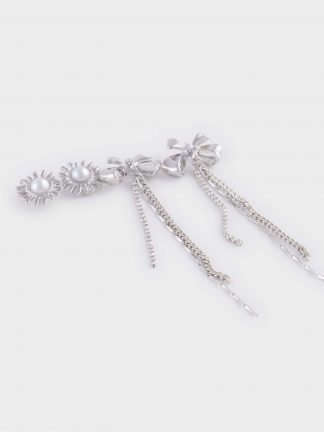 گوشواره زنانه نقره ای دفکتو