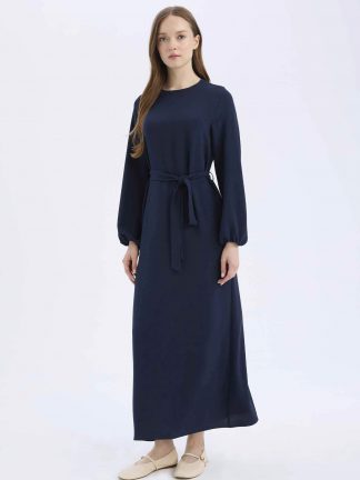 پیراهن زنانه سرمه ای دفکتو