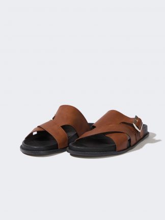 دمپایی مردانه قهوه ای دفکتو