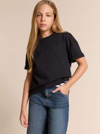 تی شرت دخترانه مشکی دفکتو