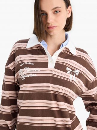 سویشرت زنانه زرشکی دفکتو