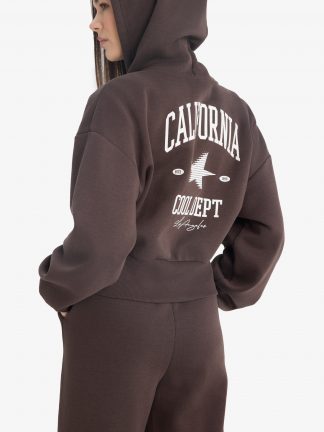 هودی زنانه قهوه ای دفکتو