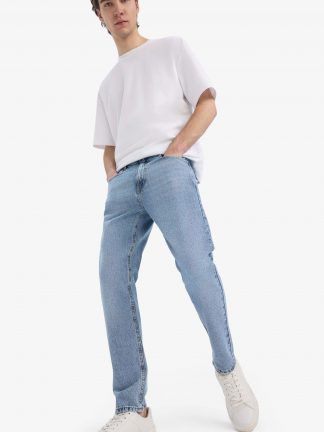 شلوار جین مردانه آبی روشن دفکتو