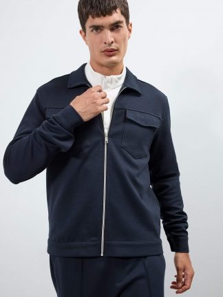 کت مردانه سرمه ای دفکتو