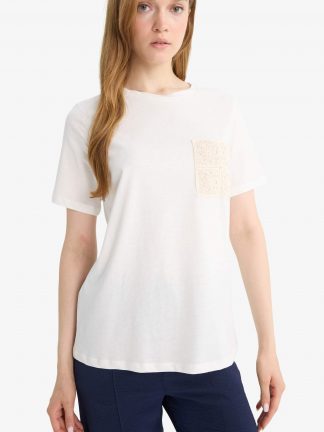 تیشرت زنانه بژ دفکتو