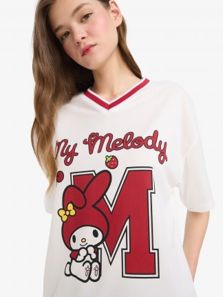 تیشرت زنانه سفید دفکتو