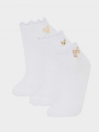 جوراب زنانه سفید دفکتو