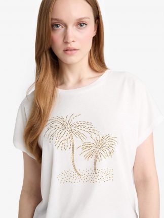 تیشرت زنانه بژ دفکتو