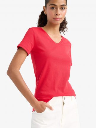 تیشرت زنانه قرمز دفکتو