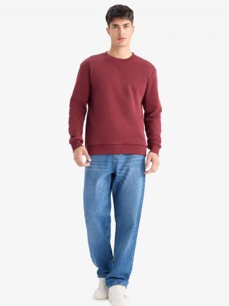 سویشرت مردانه زرشکی دفکتو