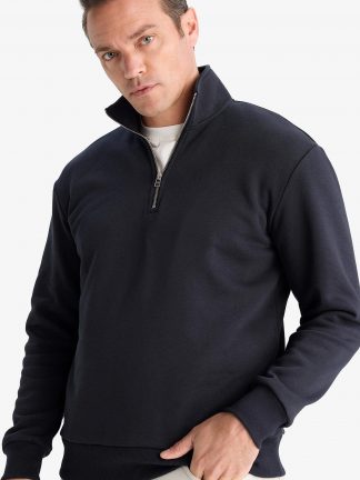 سویشرت مردانه سرمه ای دفکتو