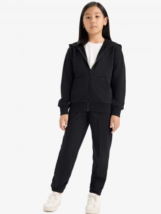 شلوار راحتی دخترانه مشکی دفکتو