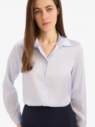 شومیز زنانه آبی روشن دفکتو