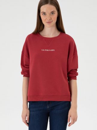 سویشرت زنانه آلبالویی یو اس پولو