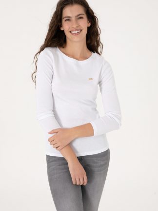 سویشرت زنانه سفید یو اس پولو