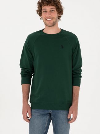 سویشرت مردانه سبز تیره یو اس پولو