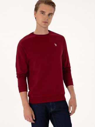 سویشرت مردانه زرشکی یو اس پولو