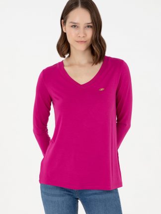 سویشرت زنانه صورتی روشن یو اس پولو