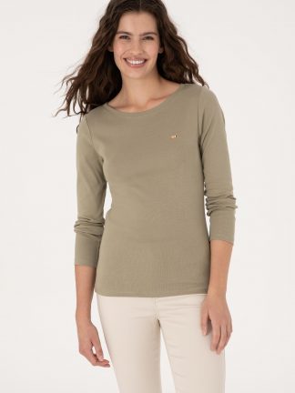 سویشرت زنانه خاکی روشن یو اس پولو